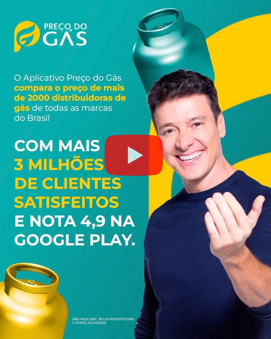 Video preço do gás aplicativo